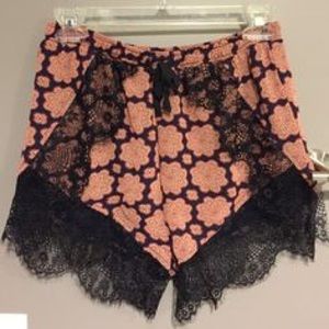 Lace Floral Shorts